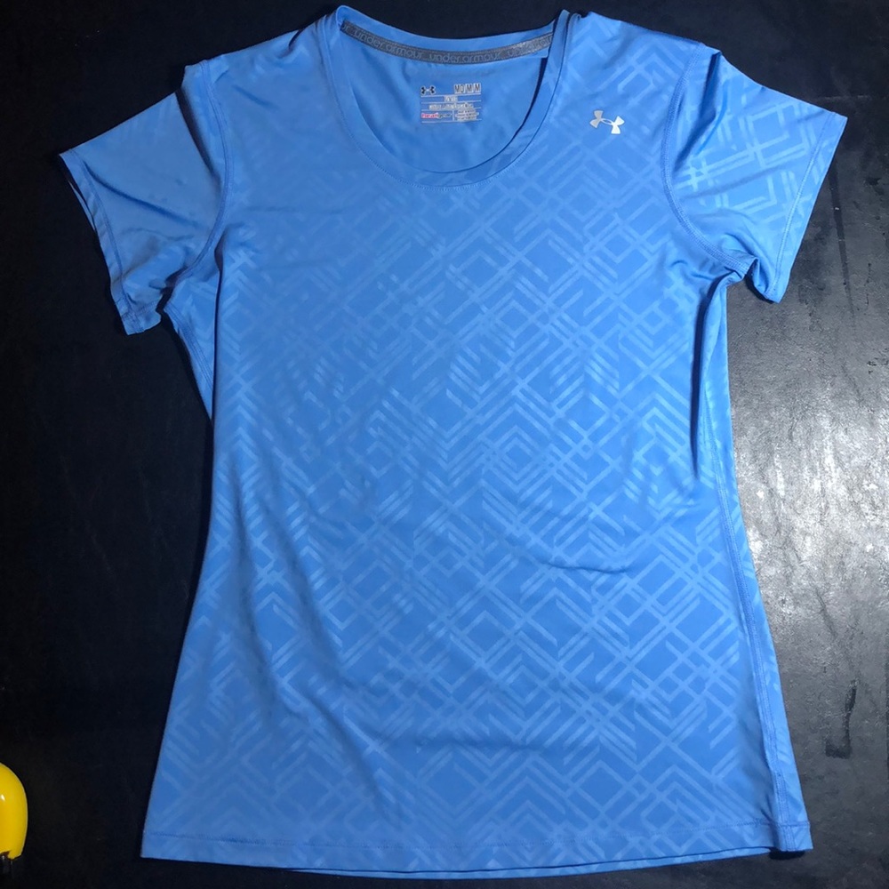 Under Armour Fitted HeatGear Lt Blue Shirt M